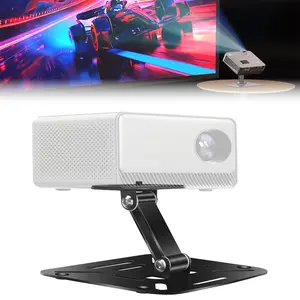 Projector Foldable Stand - 180° Rotation Desktop Projector Mount,Projector Ceiling Mount,Ultra-Compact Compatible with Aurzen, HOMPOW, NISOO, Epson (Only Stand)
