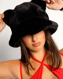 Cutesy Wootsy Bear Plush Bucket Hat