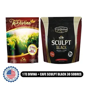 Té Divina (6 semanas)+ Sculpt Black Coffee  30 individual sachets