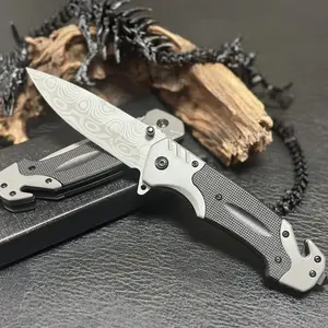 Multifunctional Stainless Steel Folding Knife — Glass Breaker, Seat Belt Cutter — EDC Sharp Folding Knives — Small Tool for Camping & Hiking — Gifts for Men & Women — Compact Folding Pocketknife
