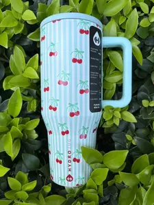 HydroJug Traveler Insulated Stainless Steel Double Wall Vacuum Tumbler 32oz / 40oz with Straw Lid and Handle, Reusable Travel Cup for Cold Drinks