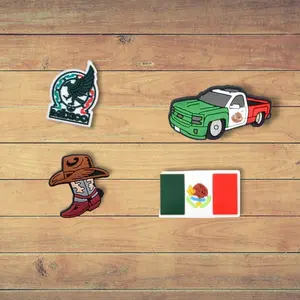 Mexican Shoe Charms - Mexican Flag Charms - Fashionable Shoe Decoration for Clogs