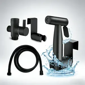 Handheld Bidet Sprayer for Toilet, Brass Leak Free T-Valve & Adjustable Jet Spray, Feminine Hygiene, Complete Accessories