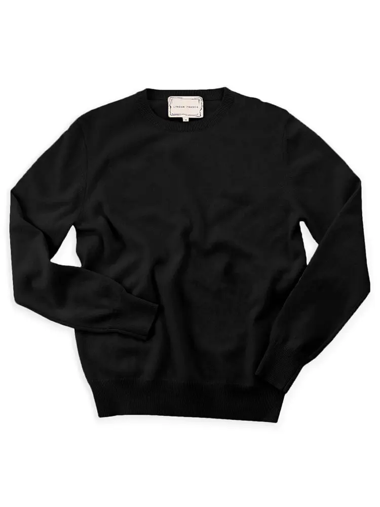 Custom Men's 100% Cashmere Crewneck Sweater