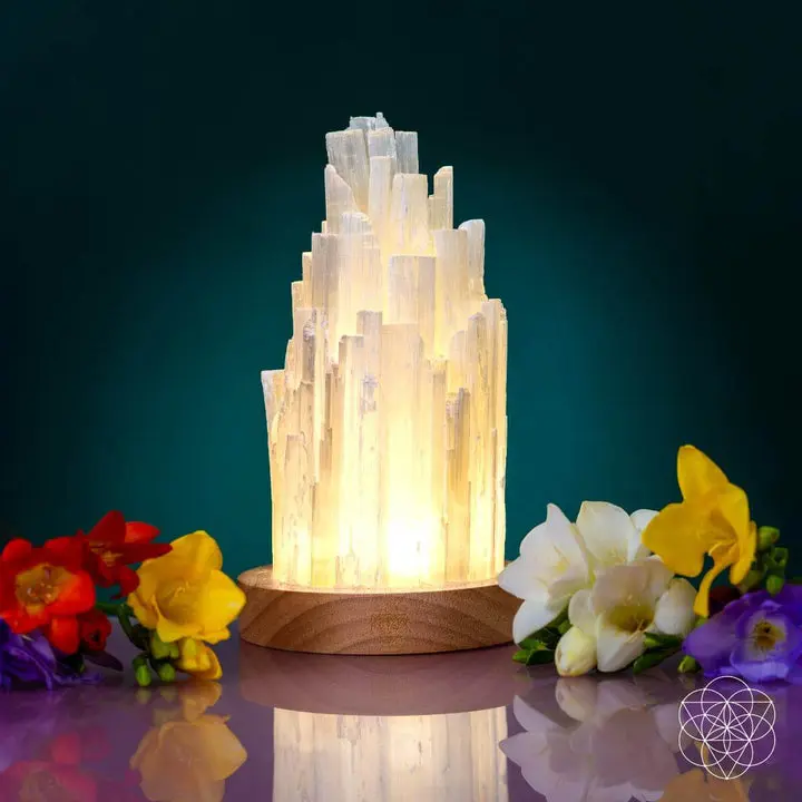 Premiere Lamps Cleansing Selenite Lamp - 2 Pounds of Healing Power