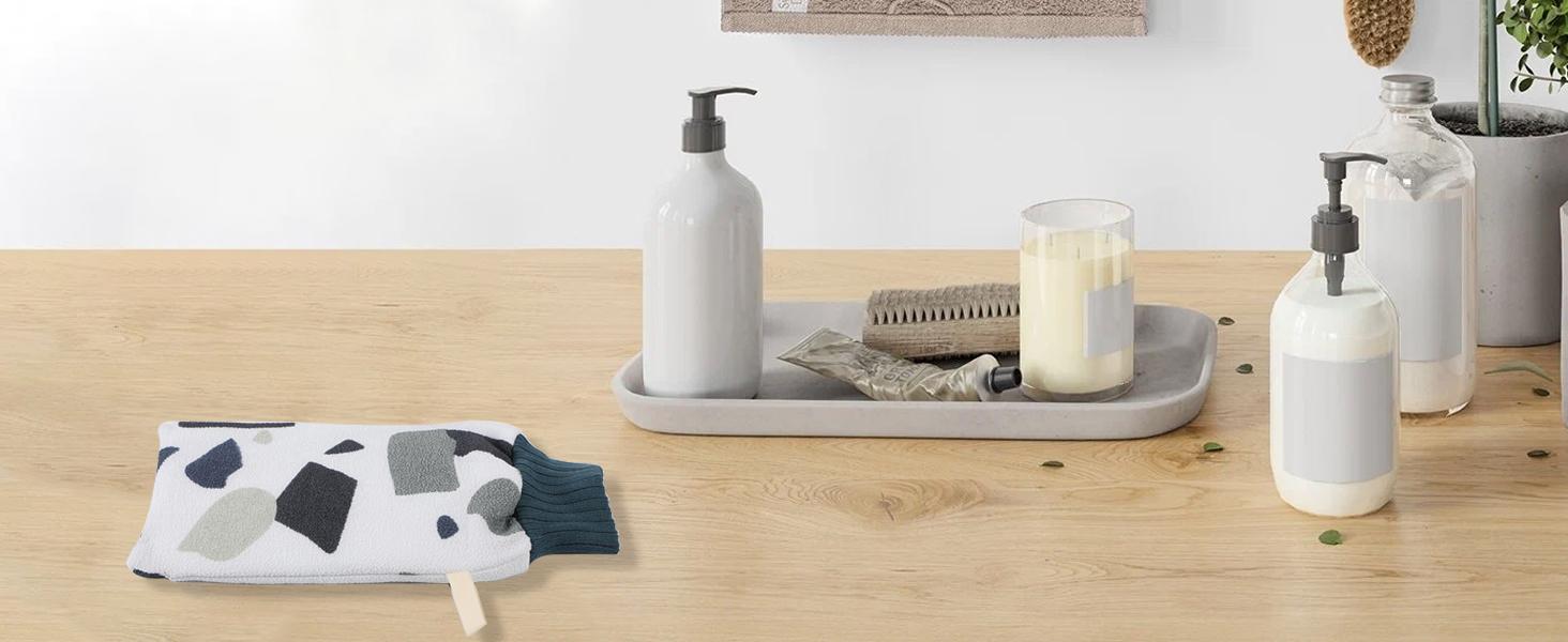 Exfoliating Mitts, Exfoliator Gloves Visibly Lift Away Dead Skin, Great for Deap Body Cleaning, Keratosis Pilaris Scrub Bathroom Essentials Exfoliating Mitts, Exfoliator Gloves Visibly Lift Away Dead Skin, Great for Deap Body Cleaning, Keratosis Pilaris Scrub Bathroom Essentials