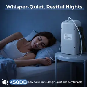 Portable Air Supply Device with Adjustable Output Levels, Compact Lightweight Design, Easy to Carry Concentrator Unit for Home Travel Use