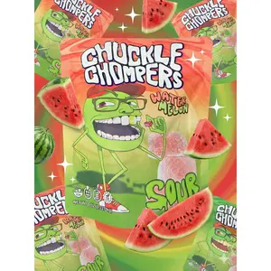 Wild Watermelon Sour Chuckle Chompers - 1 Pack (Over 50+ Handcrafted Gummies)