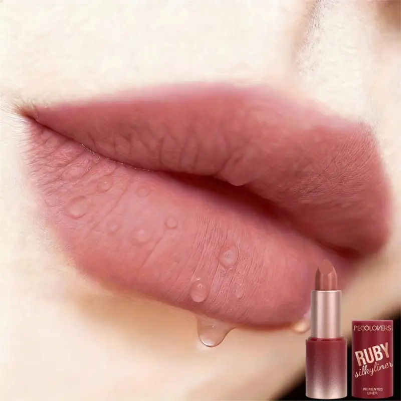 1PC Soft Nude Pink Matte, Pigmented Lipstick, for Daily Wear & Dates, Smooth Application, Long-Lasting & Smudge-Proof, Waterproof & Cup-Proof, Velvet Texture, For All Skin Tones, Ideal for Valentine's Day Gifts, Individual Lipsticks