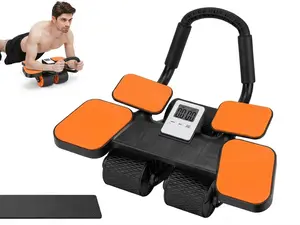 ab roller wheel workout Abdominal Fitness Wheel for Core Muscles Training Automatic Rebound Ab Roller with Timer