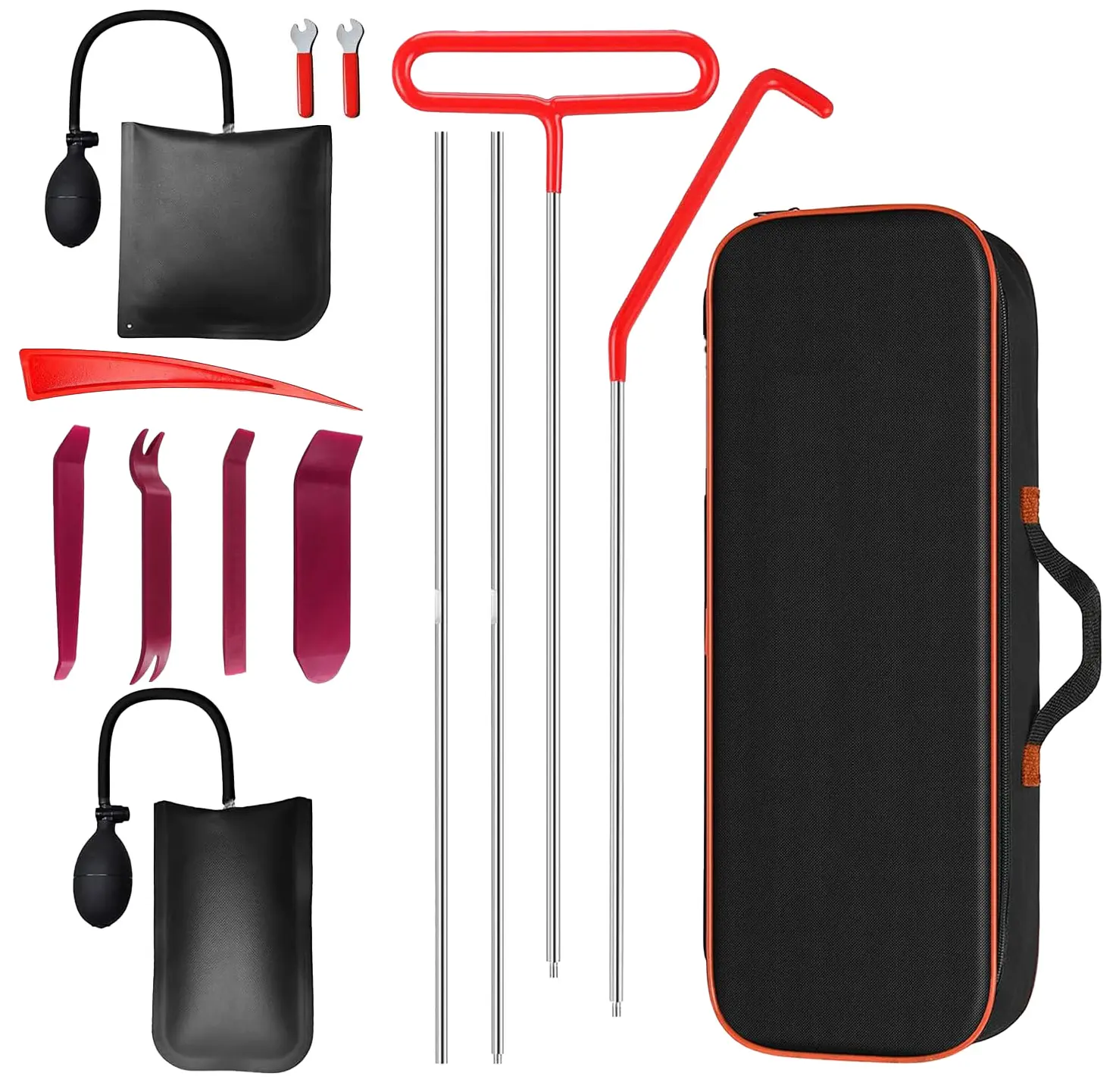 14PCS Compact Universal Car Unlock Tool Set with Carrying Bag, Essential Tools for Car Maintenance, Lightweight Durable Auto Repair Kit for Vehicles, Car Maintenance Tools