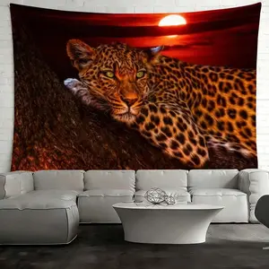 1 pc Leopard Wall Hanging Fabric Perfect Decoration for Living Room or Bedroom Adds Aesthetic Appeal to Your Space Unique Background Fabric for Wall Art or Ceiling Decor Large Tapestry for Stylish Homes Bedroom Aesthetics Living Room Decor Wall Fabric Han
