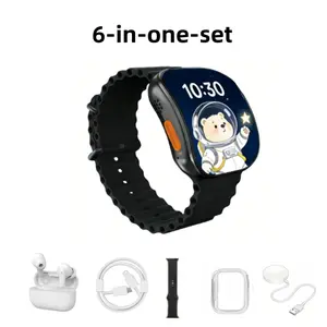 2026 Updated Smart watch Kit with Bluetooth Headphones, Type-C Cable & Audio Support – Compact All-in-One Bundle
