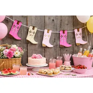 COWGIRL PARTY GARLAND - Cowgirl Boot Garland Cowgirl Boot Banner Cowgirl Garland Cowgirl Banner Cowgirl Birthday Cowgirl Cowgirl Decorations