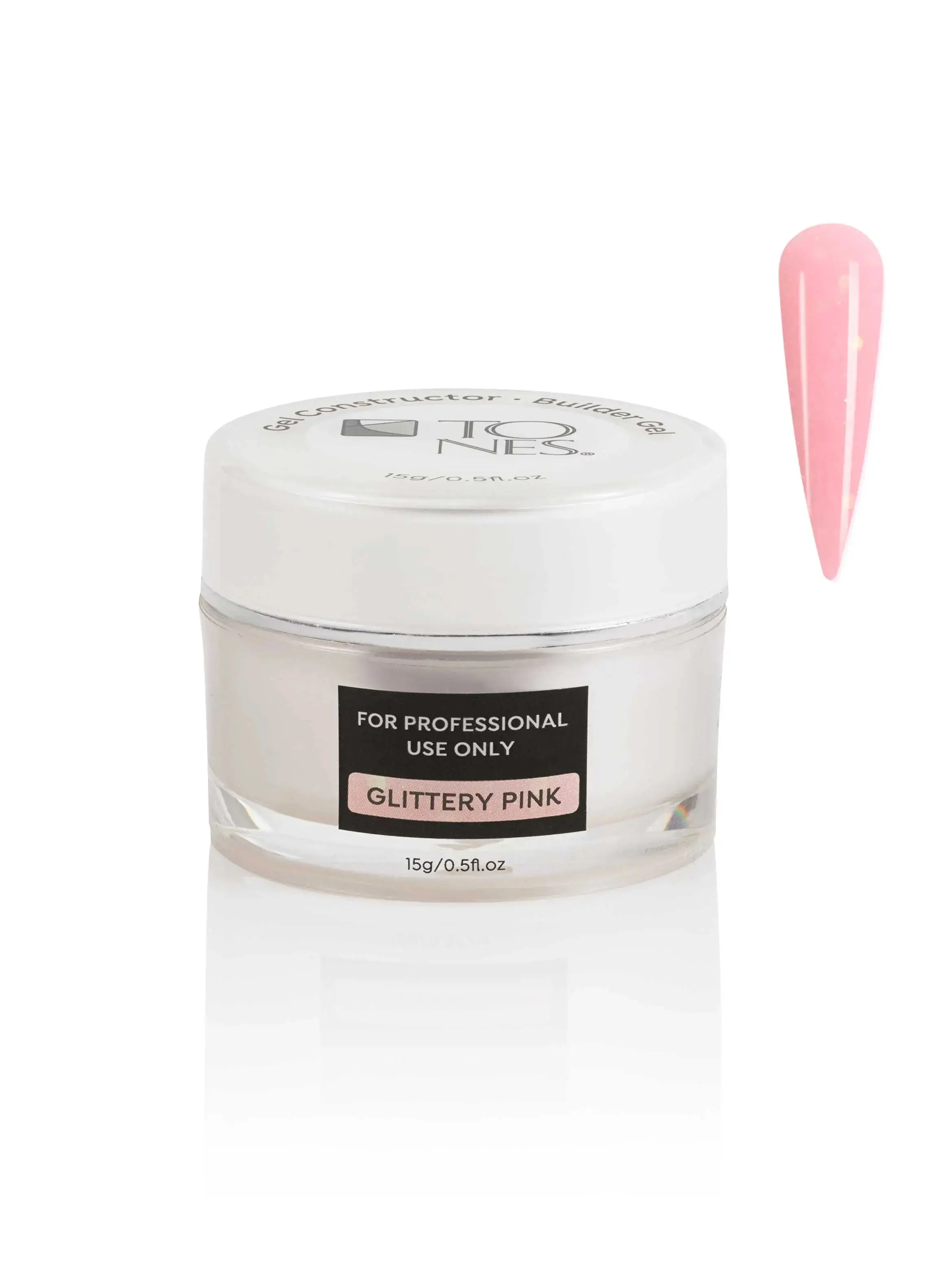 Pro Builder Gel: Glittery Pink - 0.5 fl oz / 15 mL
