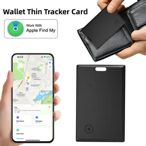 2026 New Wallet Tracker Card,Work with Find My (iOS Only) Ultra Thin Tracking Card Waterproof Smart Air Bluetooth Card Tag Key Finder Item Locator for Passports Purse Luggage