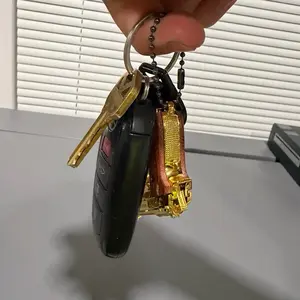 Mini Keychain Collectible with Wooden grips and Protective Box - Elegant Design and Colorful Appeal