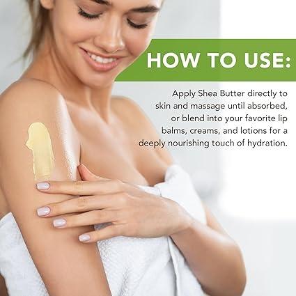 Shea Butter, Shea Butter Raw Organic, Soothes, Nourishes and Softens Dry Skin, Raw & Undefined Shea Butter Suitable for All Skin Types-7.8 oz
