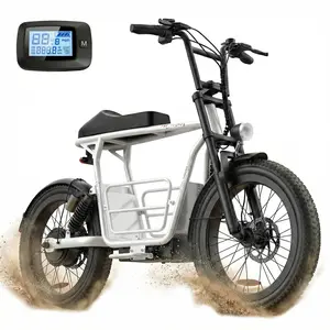 CAROMA Peak 800W Electric Scooter with Seat for Adults, 20" Fat Tire for All Terrain Electric Scooter, 25Miles Max Range, 20mph Top Speed, Commuter Ebike for Adults&Teens, Motorcycle Style