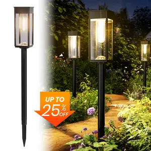 Elegant Solar Pathway Lights Modern Luxury | Auto On/Off & Waterproof | For Garden, Yard & Driveway,solar outdoor lights,Solar Floor Lamps Outdoor Lights,Decorative,Rechargeablecor Backyard Light