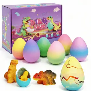 6pcs Hatching Growing Dinosaur Eggs with 6 Dinosaurs, Water-Activated Expansion Toy, Safe Fun Magic Transform Experience, Perfect for Easter & Birthday Gifts