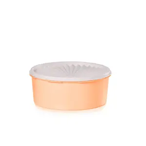 Tupperware Stacking Canister/ Color Peach