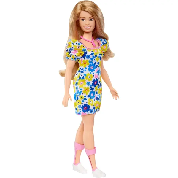 Barbie Fashionistas Doll #208 with Down Syndrome Wearing Floral Dress, Created in Partnership with The National Down Syndrome Society