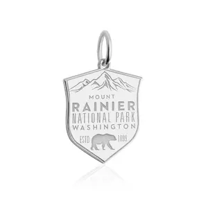 Rainier National Park Charm, Silver