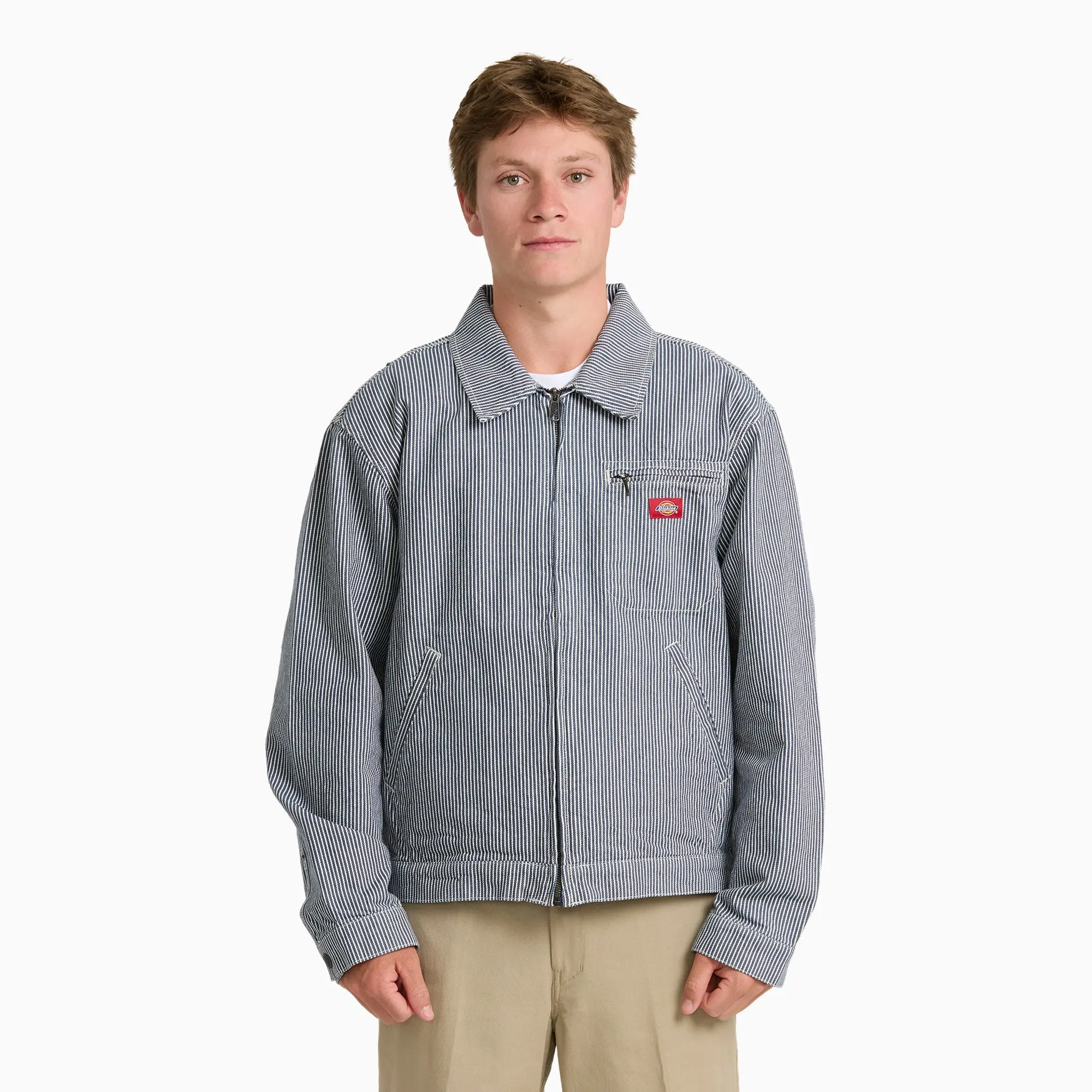 Dickies Hickory Painter Jacket, 100% Cotton Workwear Durable, Workwear Everyday Layering Style