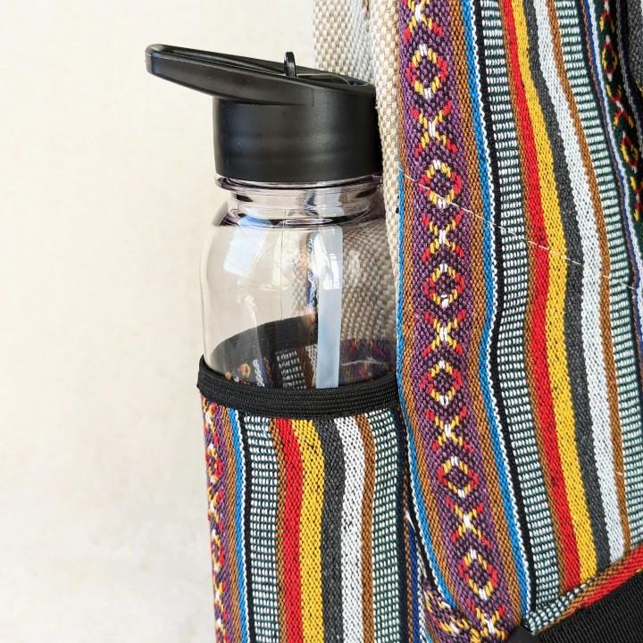 Himalayan Hemp Bhairab Printed Backpack Everyday Bag Day Bag For Adults Unisex With Laptop Compartment Upto 16 inch