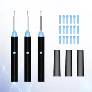 Ear Wax Removal, Earwax Remover Tool with 8 Pcs Ear Set, Ear Canal Cleaner with 1080P Camera, Ear Cleaning Kit with 6 Ear Spoon - Ear Camera for iOS & Android (Black)
