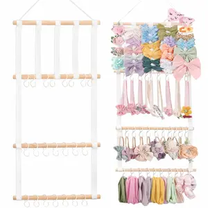 Headband Holder Hair Bows Organizer for Girls, Baby Headbands Hair Accessories Organizer Storage Wall Hanging Decor for Toddler Girls Room