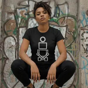 Seated Figure | Abstract Geometric Design | Unisex Eco T-Shirt | 100% Recycled