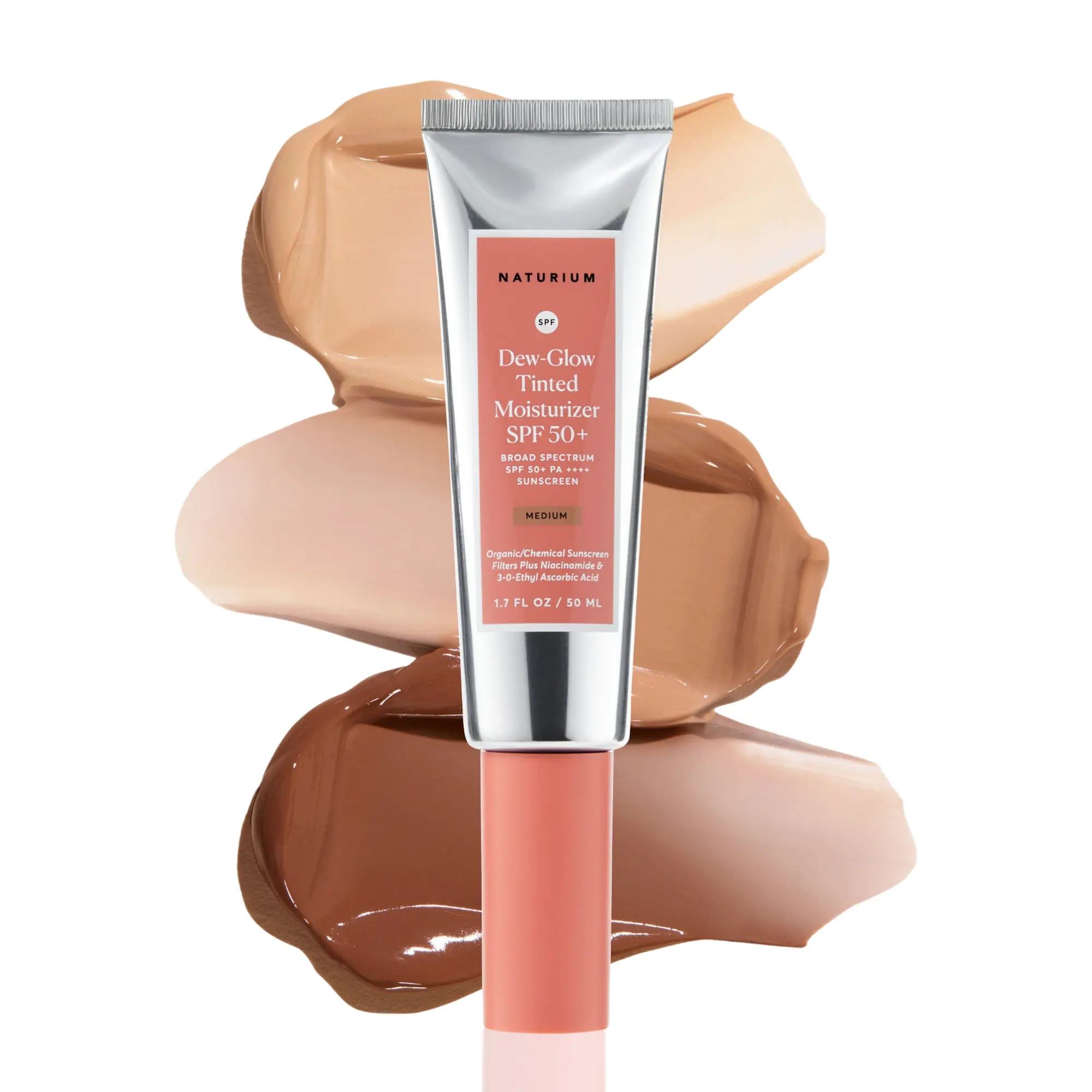 Naturium Dew-Glow Tinted Moisturizer SPF 50+ - Sheer Coverage, 3 Shades, Broad Spectrum