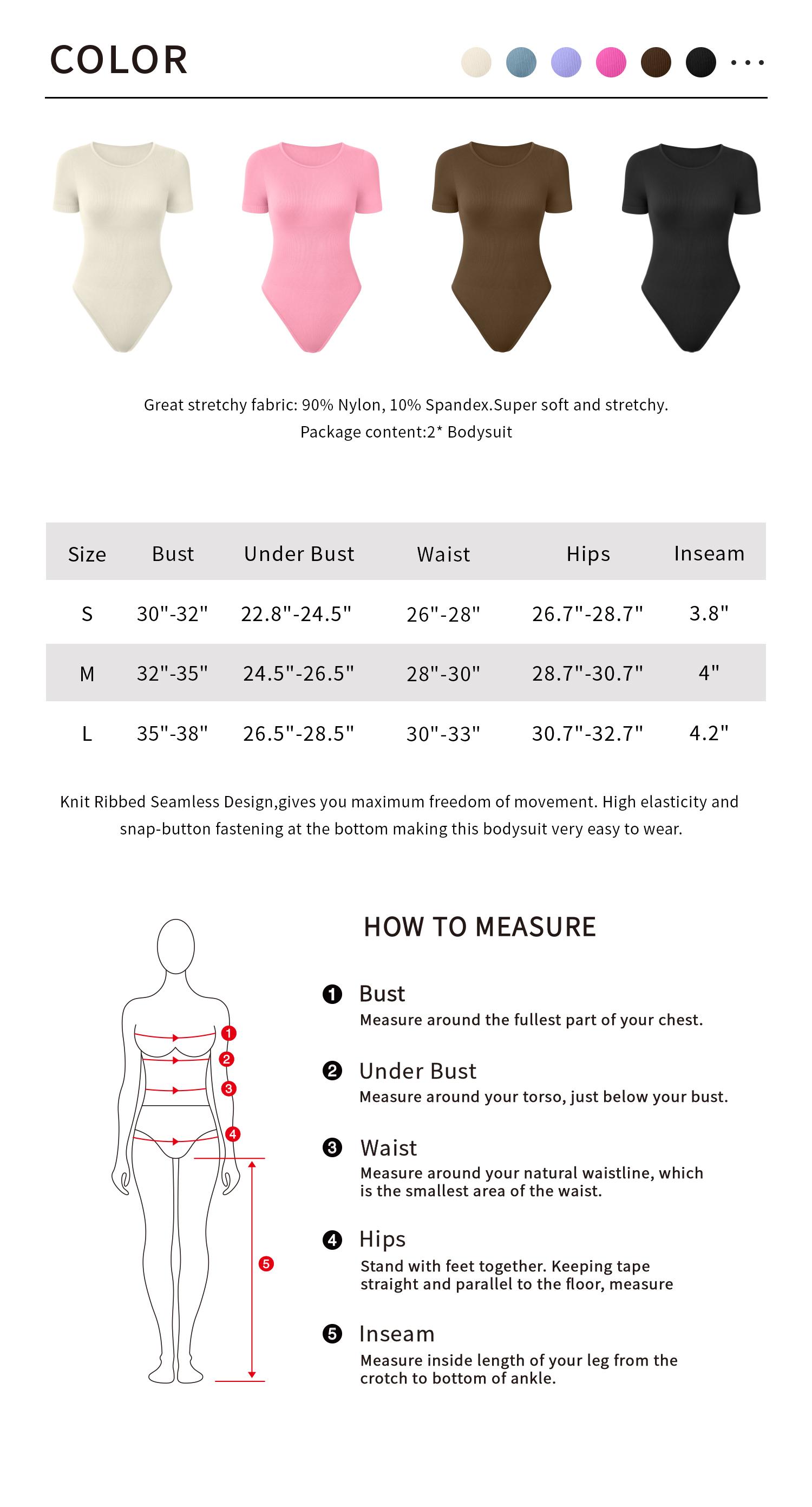 OQQ Women's 2 Piece Bodysuits Sexy Ribbed One Piece Short Sleeve Tops Bodysuits Trendy Comfortable SpringStatements