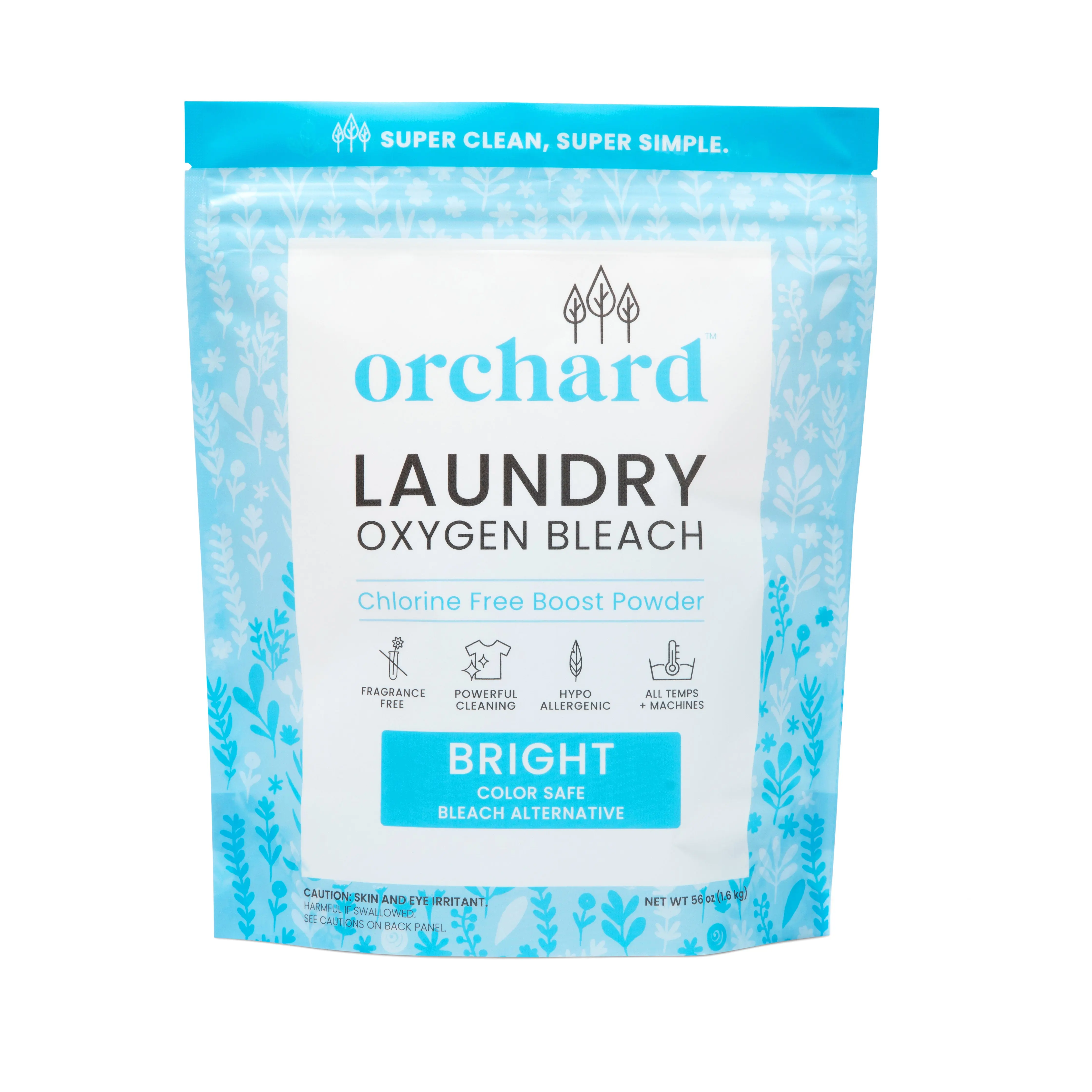 Orchard Oxygen Bleach Powder - Color Safe Stain Remover - Unscented Bleach Alternative - 90 Loads - Hypoallergenic for Sensitive Skin
