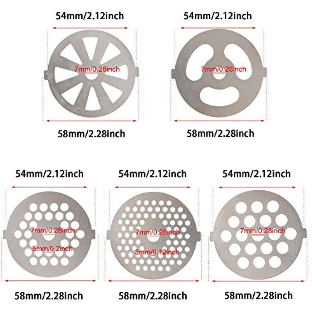 9 Pcs, Replaceable Meat Grinder Blades, Stainless Steel Food Meat Grinder Plate Discs/Grinding Blades, Suitable For Size 5 Stand Mixer And Meat Grinder, Food Grinder Replacement Blades, Kitchen Essentials, Kitchen Gadgets, Back To School 9 Pcs, Replaceable Meat Grinder Blades, Stainless Steel Food Meat Grinder Plate Discs/Grinding Blades, Suitable For Size 5 Stand Mixer And Meat Grinder, Food Grinder Replacement Blades, Kitchen Essentials, Kitchen Gadgets, Back To School