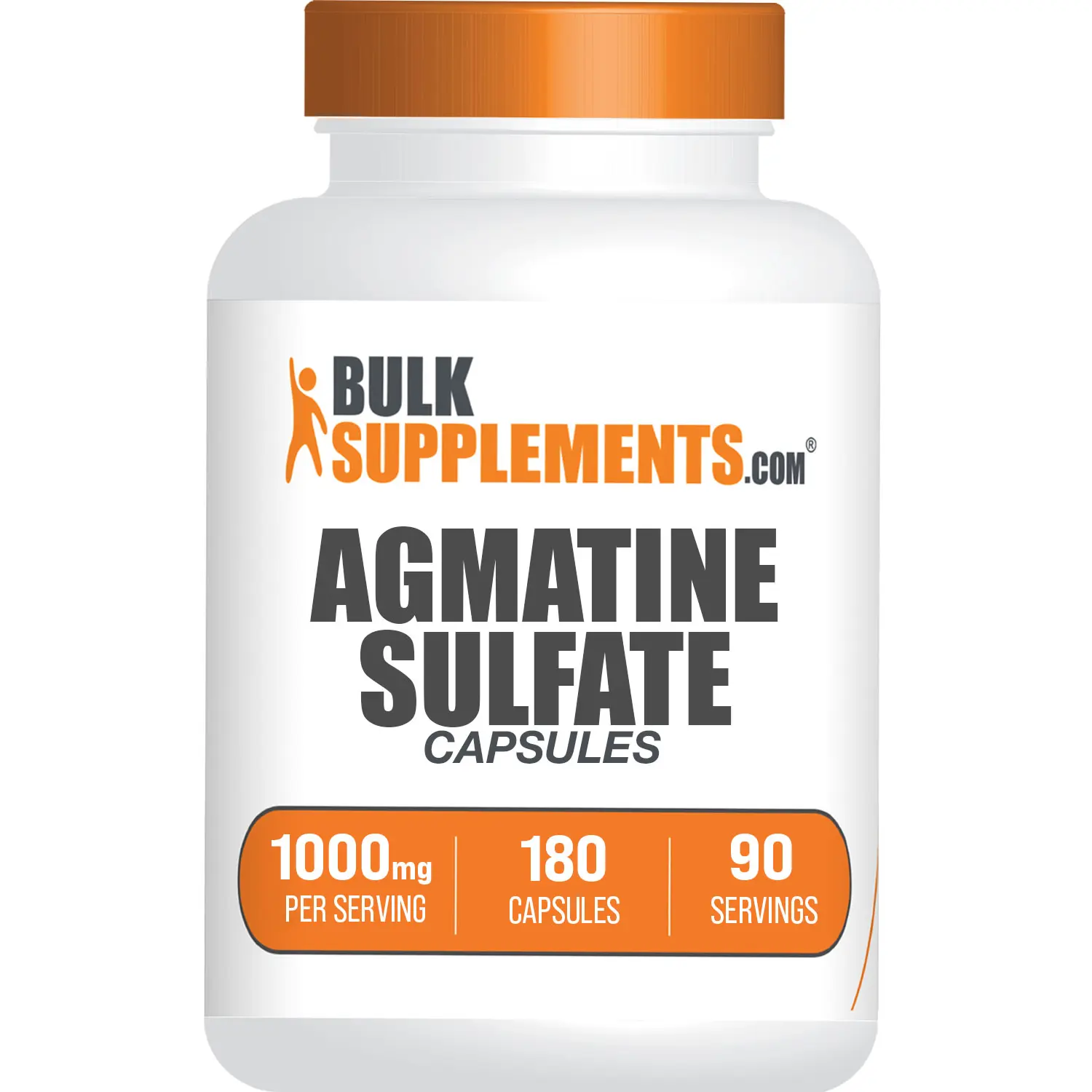 BulkSupplements Agmatine Sulfate Capsules - 180 Count, 1000mg per Serving - Supplement for Fitness, Muscle Building, Pain Relief - Anti-Inflammation Antioxidants Nutritional Wellness Supplement, Anti Inflammation Antioxidants Nutritional Supplements