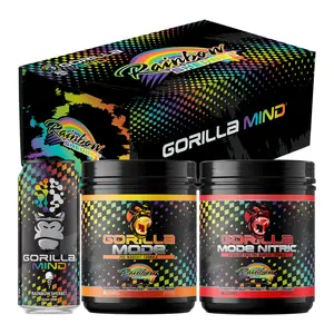 Gorilla Mind Rainbow Sherbet Combo (Gorilla Mode + Nitric Pre & 1 Can Gorilla Mind Energy Drink)