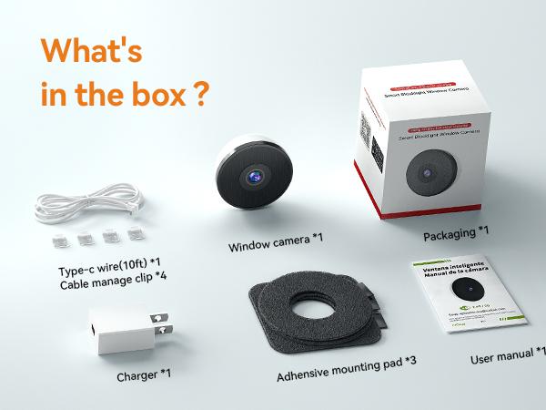 4MP Full-Color Night Window Camera, Blacklight Lens, AI Human Detection, Dual-Band 2.4G/5G WiFi