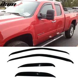 Visor Window for Chevy Silverado 2008-2013 Slim Style Smoke Tinted Acrylic