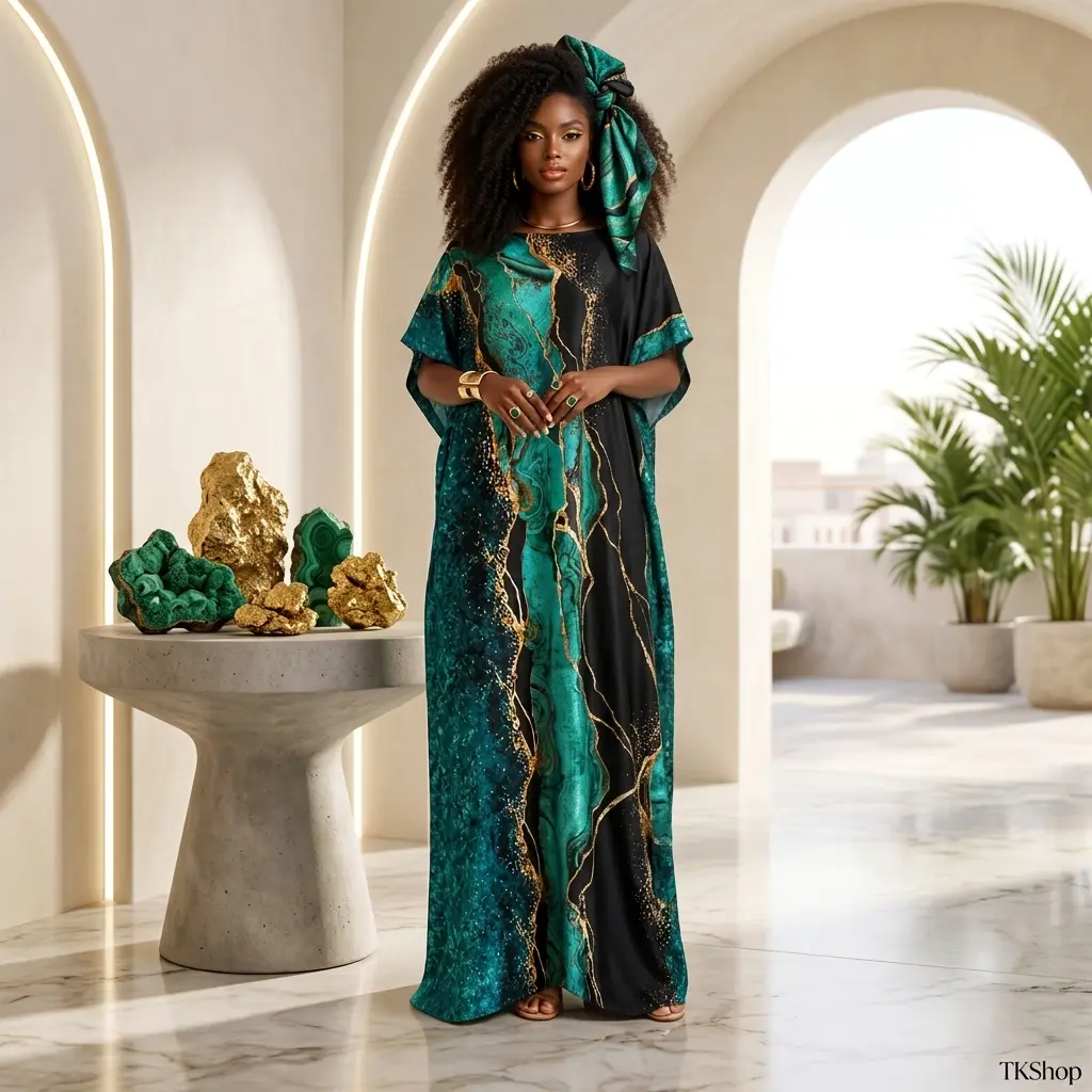 【MOOMOO】Women's Polyester Floral Print Moo Moo & Scarf Set - Lightweight Boho Casual Shawl Dress, Beach Vacation Outfit, Swimwear Pairing, All-Season Ladies Wear, Moo Moo For Women 017