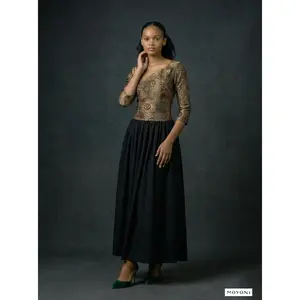 Zendaya Mixed-Media Maxi Dress