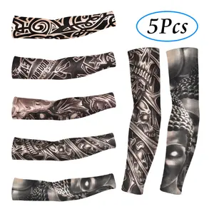 5Pcs Breathable Tattoos Sun Protection Arm Sleeves cover - Outdoor Sport UV Protection Cooling Arm Sleeves for Men Women,Outdoor Accessories Supplies