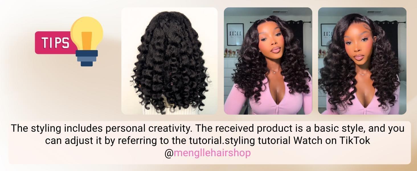 [200% Density] Menglle 13x4 Yaki Loose Wave/Yaki Straight/Yaki Burmese Curly/Loose Deep Wave Lace Front Wigs Human Hair Pre Cut Lace Glueless Yaki Bounce Wand Curly Wig Natural Hairline Beginner Friendly#greenish#TikTokShopSpringGlowUp