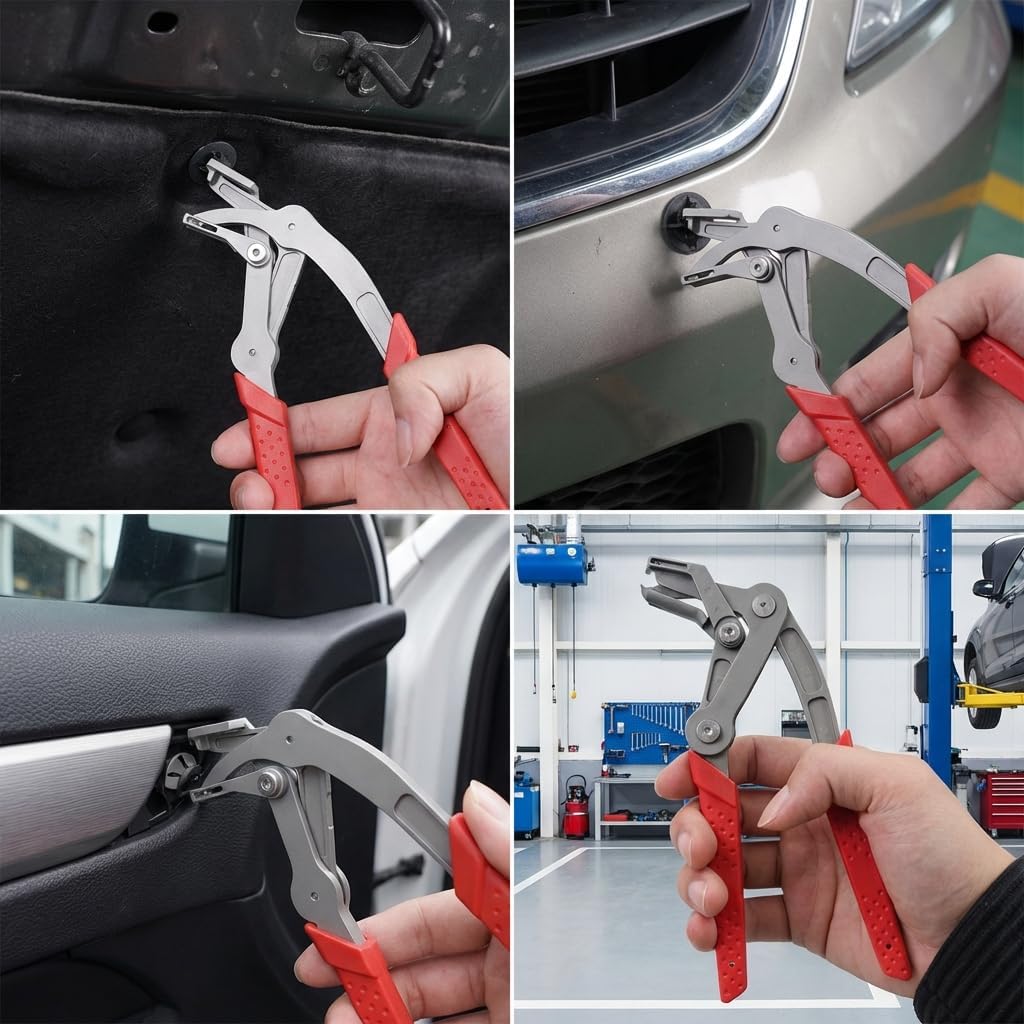 Votrek 2026 Update Clip Pliers and Disassembly Tools for Door Panels Trim Clips Rivets and Interior Panels Essential for Every Mechanic with Powerful Grip and Longer Jaws