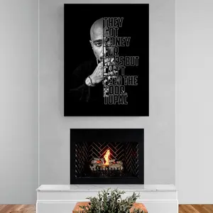 Retro Hip Hop Style Wall Poster With Powerful Quote Design, Artistic Urban Decor for Music Lovers