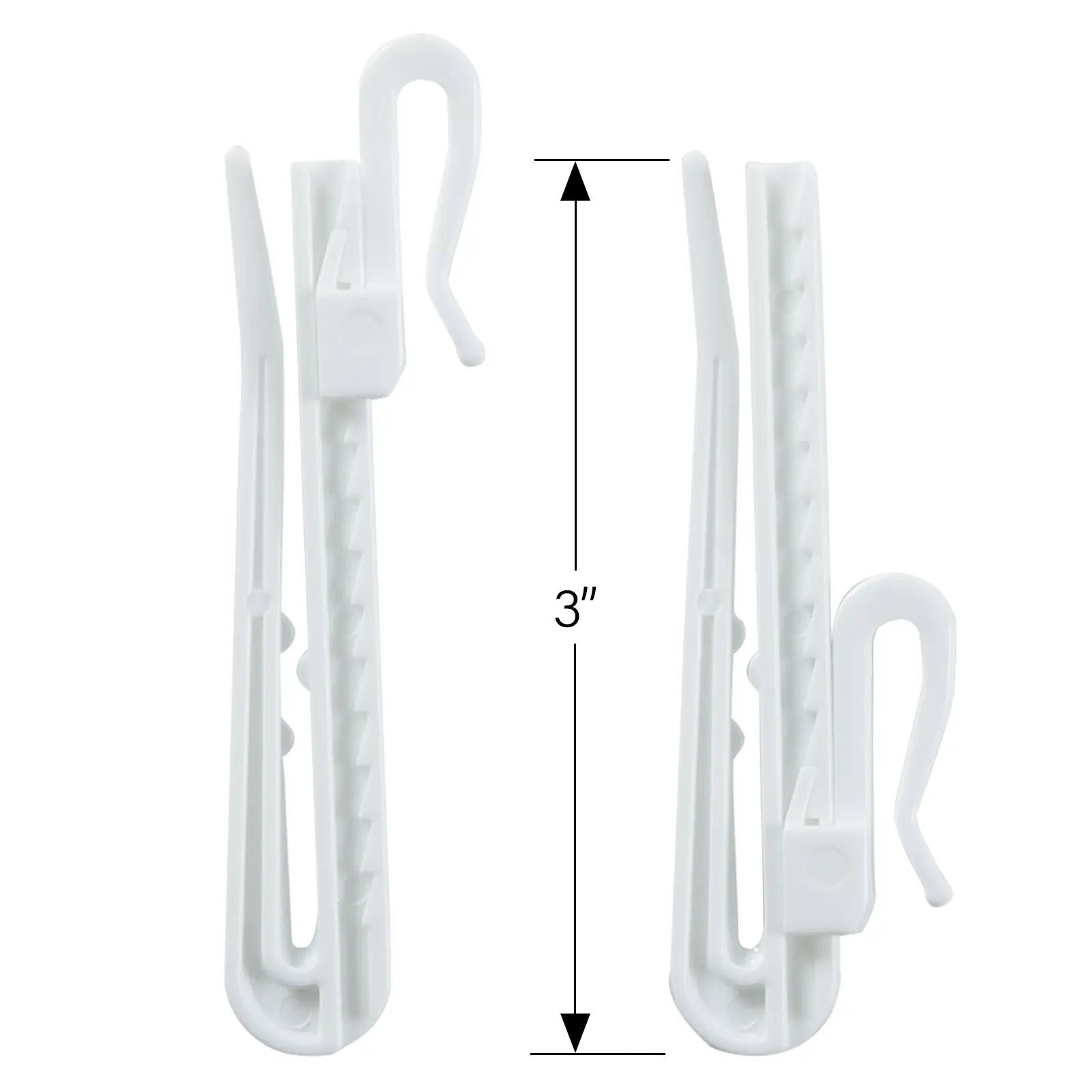 TWOPAGES Adjustable Curtain Hooks - Classic Plastic Pin Hooks for Pleated Panels, Eyelet Window Treatments, Curtain Holders (Pack of 32), Summerwins Deals,back to school,dorm essentials,home decor,home essentials