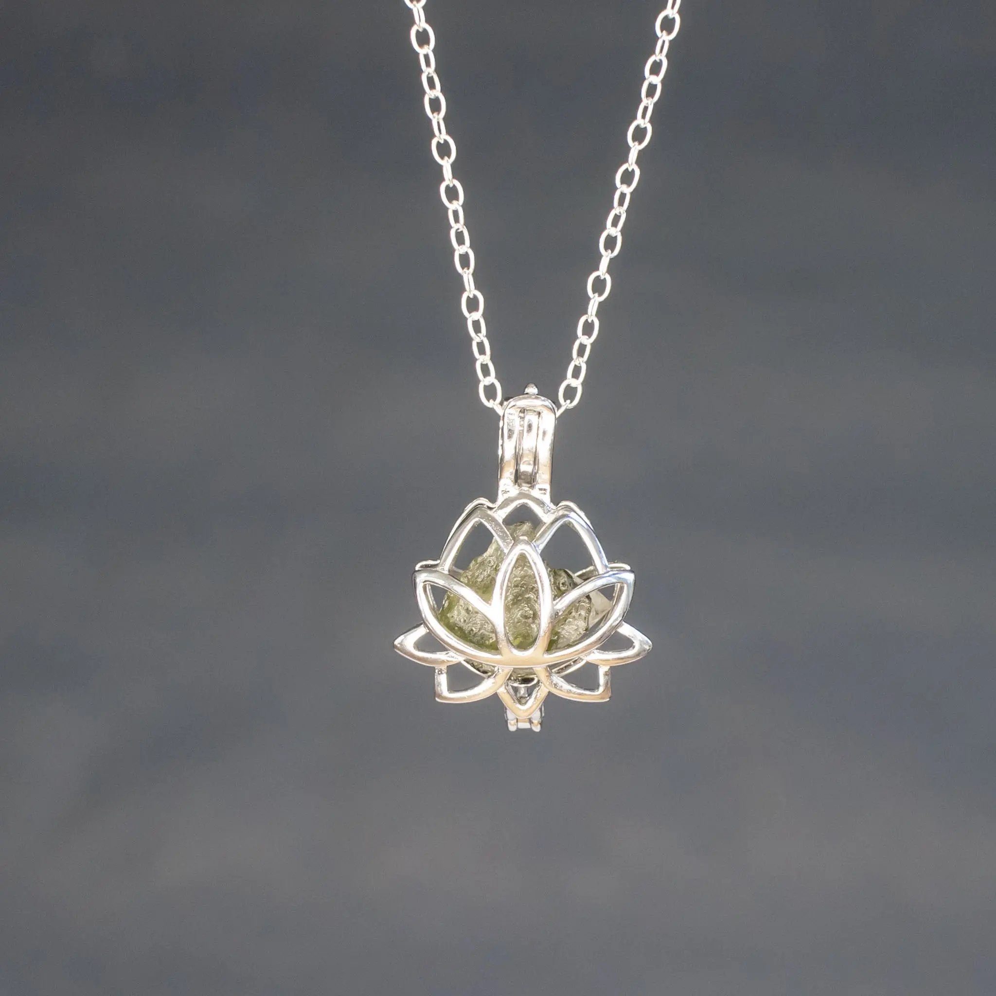 Moldavite Herkimer or Phenakite Silver Necklace with Sacred Geometry Pendant, 925 Sterling Silver Chain, raw diamond rocks Certificate of Authenticity Included