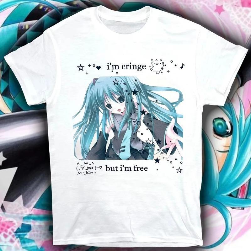 I'm Cringe Japanese Anime T-shirt| Cute Casual Cotton T-shirt Hip-hop Harajuku Top| Star Girl Street Wear Graphic T Shirts I'm Cringe Japanese Anime T-shirt| Cute Casual Cotton T-shirt Hip-hop Harajuku Top| Star Girl Street Wear Graphic T Shirts